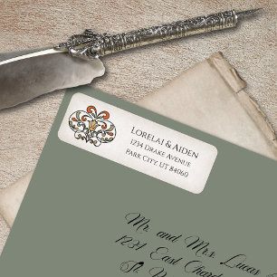 Swords Gamer Fantasy Wedding Label
