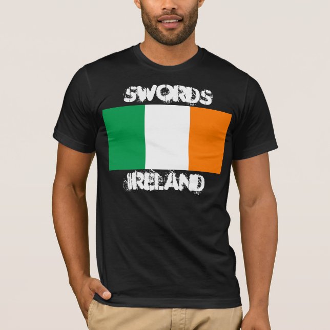 Swords, Ireland with Irish flag T-Shirt (Front)