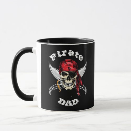 Swords n Skull Pirate DAD Mug