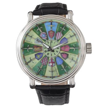 Swords Of The Round Table Leather Watch by SharonCullars at Zazzle