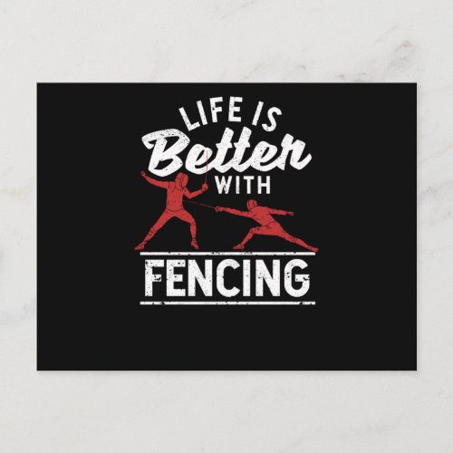Swordsman Martial Arts Fencer Life Postcard