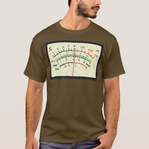 SWR Meter Amateur Ham Radio Distressed Design  T_Shirt