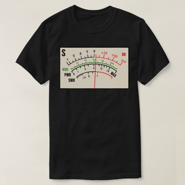 SWR Meter Amateur Radio Operator  T-Shirt (Design Front)