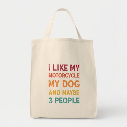 SX Champion Rider I Like My Motorcycle My Dog T_Sh Tote Bag