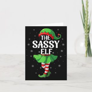 Sy Elf Christmas Girls Women Elf Squad Xmas Family Card