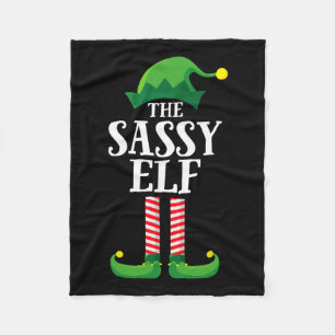 Sy Elf Matching Family Group Christmas Party  Fleece Blanket