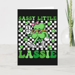 Sy Little Lie St Patricks Day Girls Kids Groovy  Card