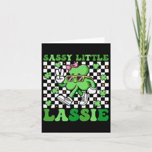 Sy Little Lie St Patricks Day Girls Kids Groovy  Card