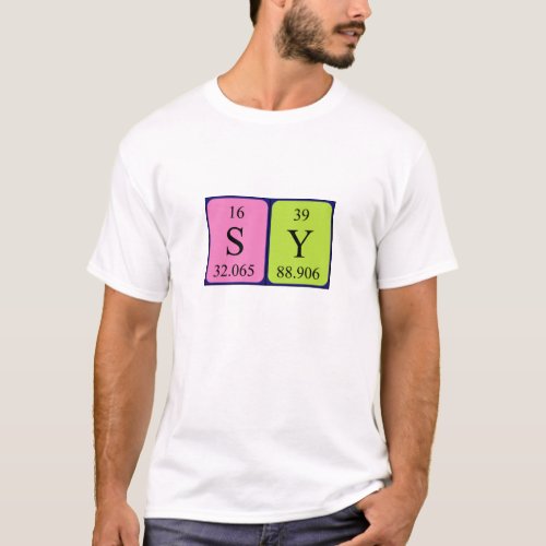 Sy periodic table name shirt 1