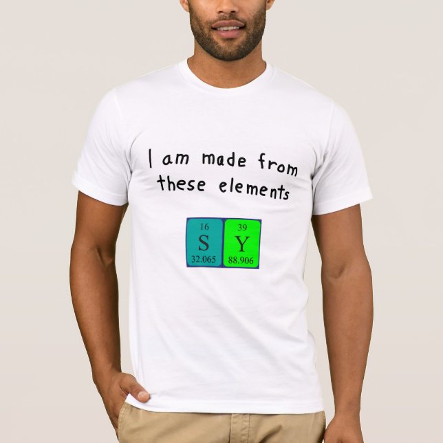 Sy periodic table name shirt 7 (Front)