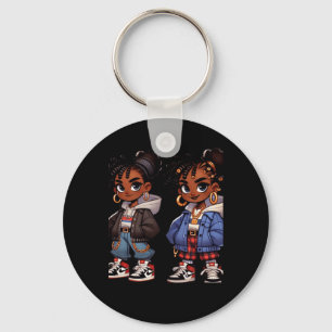Sy Sisters Twin Vibes Sticker Keychain