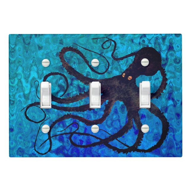 Sybille's Octopus - Light Switch Cover (In Situ)