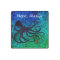 Sybille's Octopus On Blu/Grn, Hope - Marble Magnet