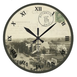 Sycamore Ohio Post Card Clock - 1910