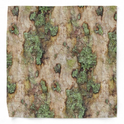 Sycamore Tree Bark Moss Lichen Bandana