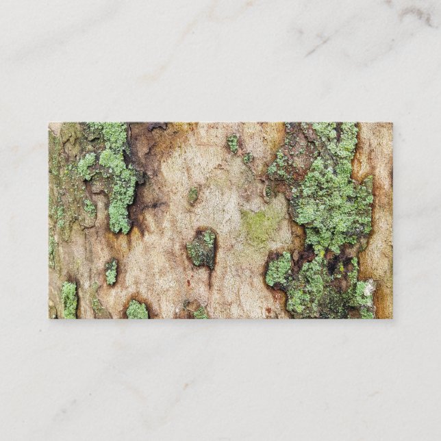 Sycamore Tree Bark Moss Lichen Business Card (Front)