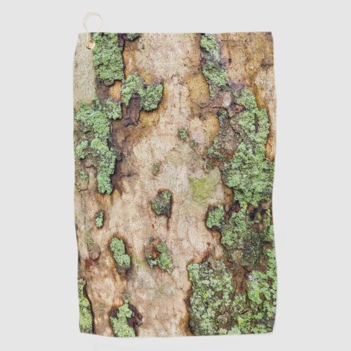 Sycamore Tree Bark Moss Lichen Golf Towel