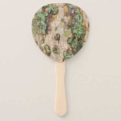 Sycamore Tree Bark Moss Lichen Hand Fan