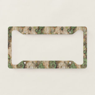 Sycamore Tree Bark Moss Lichen License Plate Frame