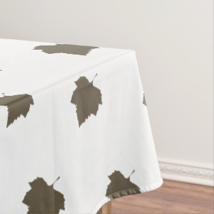 Sycamore Tree Brown Leaf Pattern Tablecloth