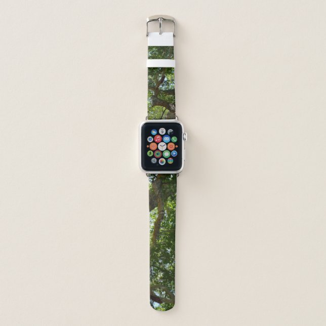Sycamore Tree Green Nature Apple Watch Band (Front)