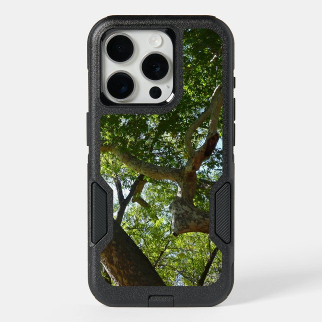 Sycamore Tree Green Nature iPhone 15 Pro Case (Back)