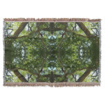 Sycamore Tree Green Nature Throw Blanket