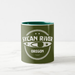 Sycan River Oregon Kayaking Two-Tone Coffee Mug