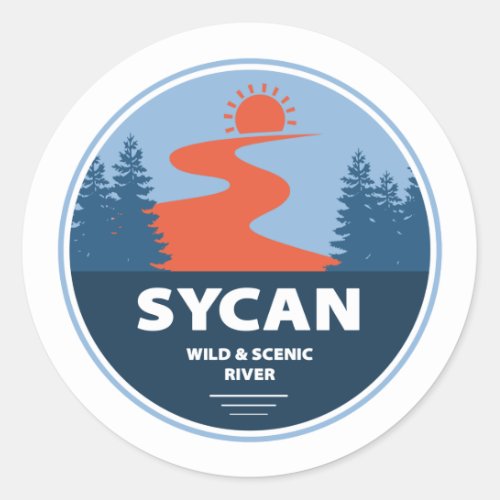 Sycan Wild And Scenic River Oregon Classic Round Sticker