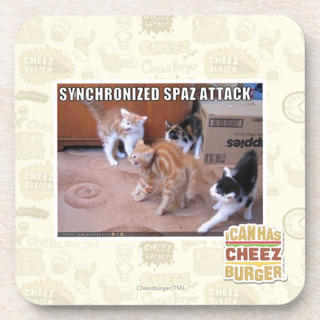 Sychronized Spaz Attack Drink Coaster (Front)