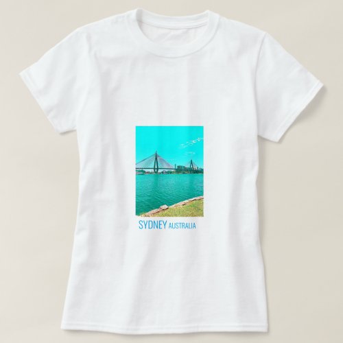 Sydney ANZAC Bridge harbour scene T_Shirt