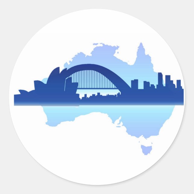 Sydney Australia 3 Classic Round Sticker (Front)