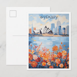 Sydney Australia Art Travel Postcard