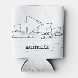 Sydney Australia Art Vacation Drawing Vacation Art Can Cooler