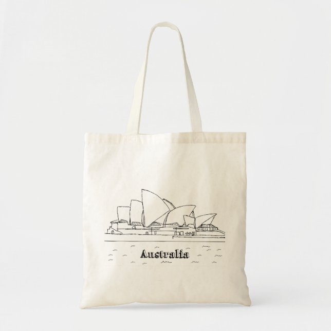 Sydney Australia Art Vacation Drawing Vacation Art Tote Bag (Front)