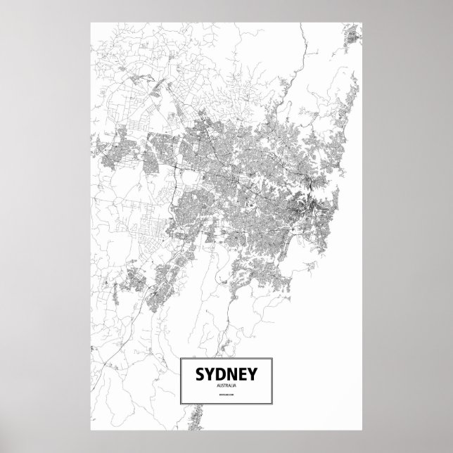Sydney, Australia (black on white) Poster (Front)