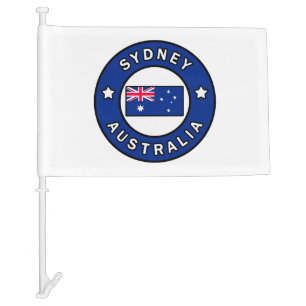 Sydney Australia Car Flag