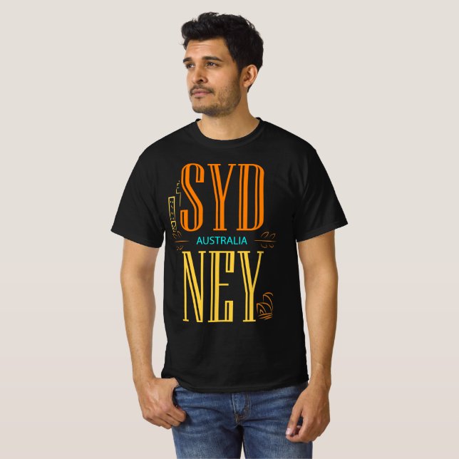Sydney Australia City Sign T-Shirt (Front Full)