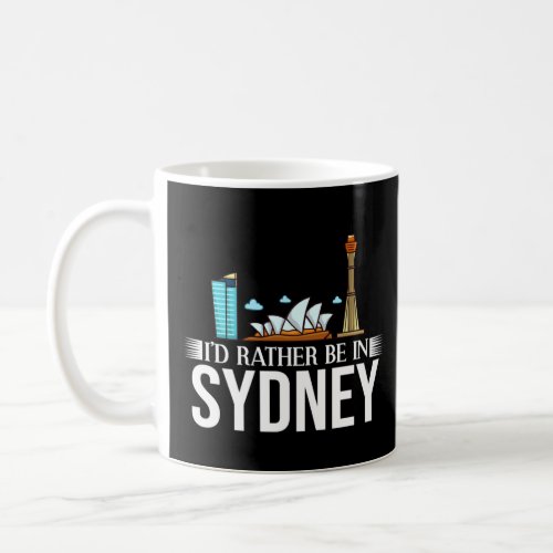 Sydney Australia City Skyline Map Travel  Coffee Mug