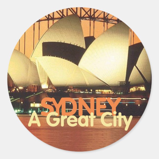 SYDNEY Australia Classic Round Sticker (Front)