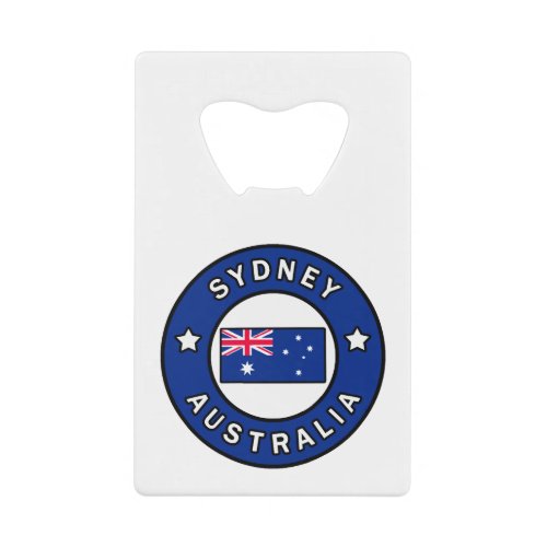 Sydney Australia Credit Card Bottle Opener