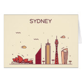 Sydney, Australia | Doodle Skyline (Front Horizontal)