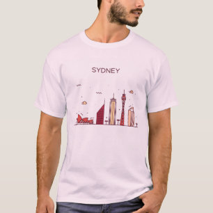 Sydney, Australia   Doodle Skyline T-Shirt