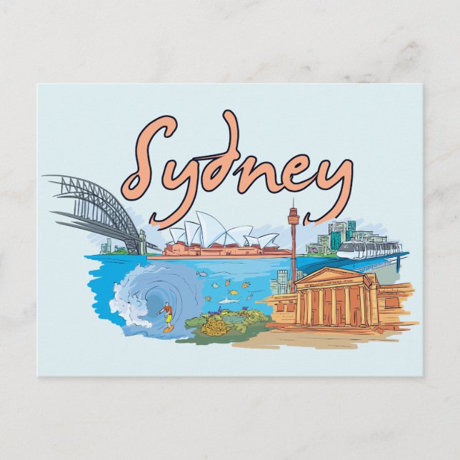 Sydney, Australia Famous City Postcard (Front)