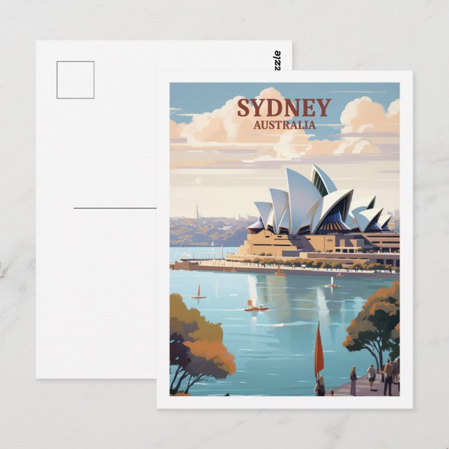 Sydney Australia Famous Vintage Travel Place Postcard (Front/Back)