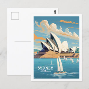 Sydney Australia Famous Vintage Travel Place Postcard