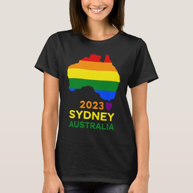 Sydney Australia Gay and Lesbian Pride T-Shirt (Front)