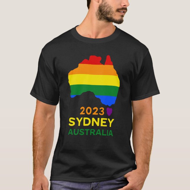 Sydney Australia Gay and Lesbian Pride T-Shirt (Front)