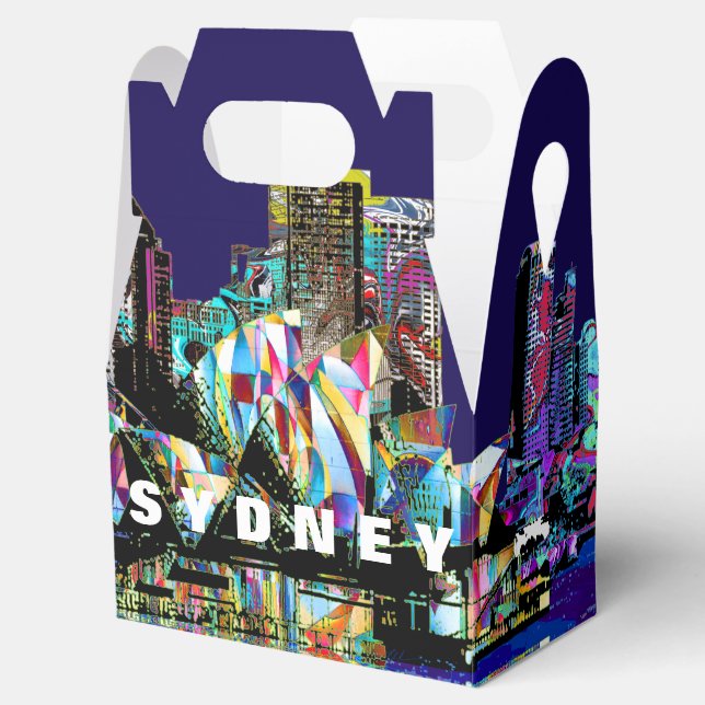 Sydney, Australia in graffiti Favor Boxes (Opened)