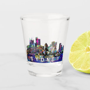 Sydney, Australia in graffiti Shot Glass